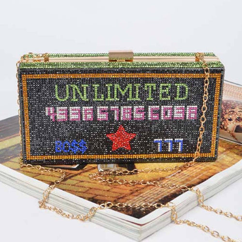 HANDBAG-Unlimited Rhinestone Party Clutch
