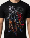 TSHIRT-ANIME-ULTRA INSTINCT GOKU AND SUPER SAIYAN GOKU