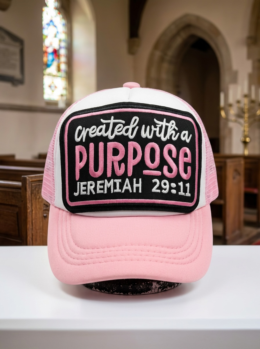 HAT-F-TRUCKER-CREATED WITH PURPOSE JEREMIAH 29;:11