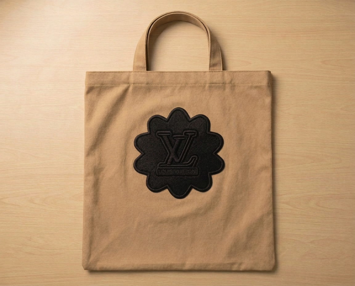 TSHIRT-B-FAUX BLACK LV LOGO