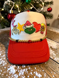 HAT-G-CHRISTMAS-TRUCKER-GRINCH, CINDY ,MAX