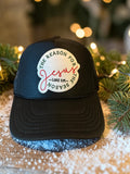 HAT-G-CHRISTMAS-TRUCKER-JESUS IS THE REASON FOR THE SEASON