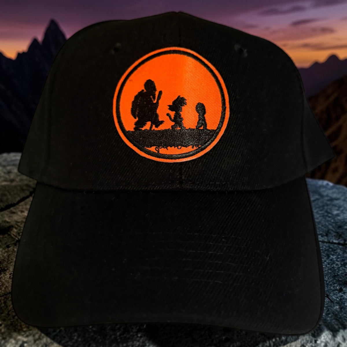 HAT-TRUCKER-ANIME-DBZ-MASTER ROSHI, GOKU, KRILLIN IN ORANGE CIRCLE