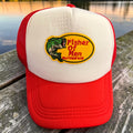 HAT-TRUCKER-F-RED AND WHITE-FISHER OF MEN