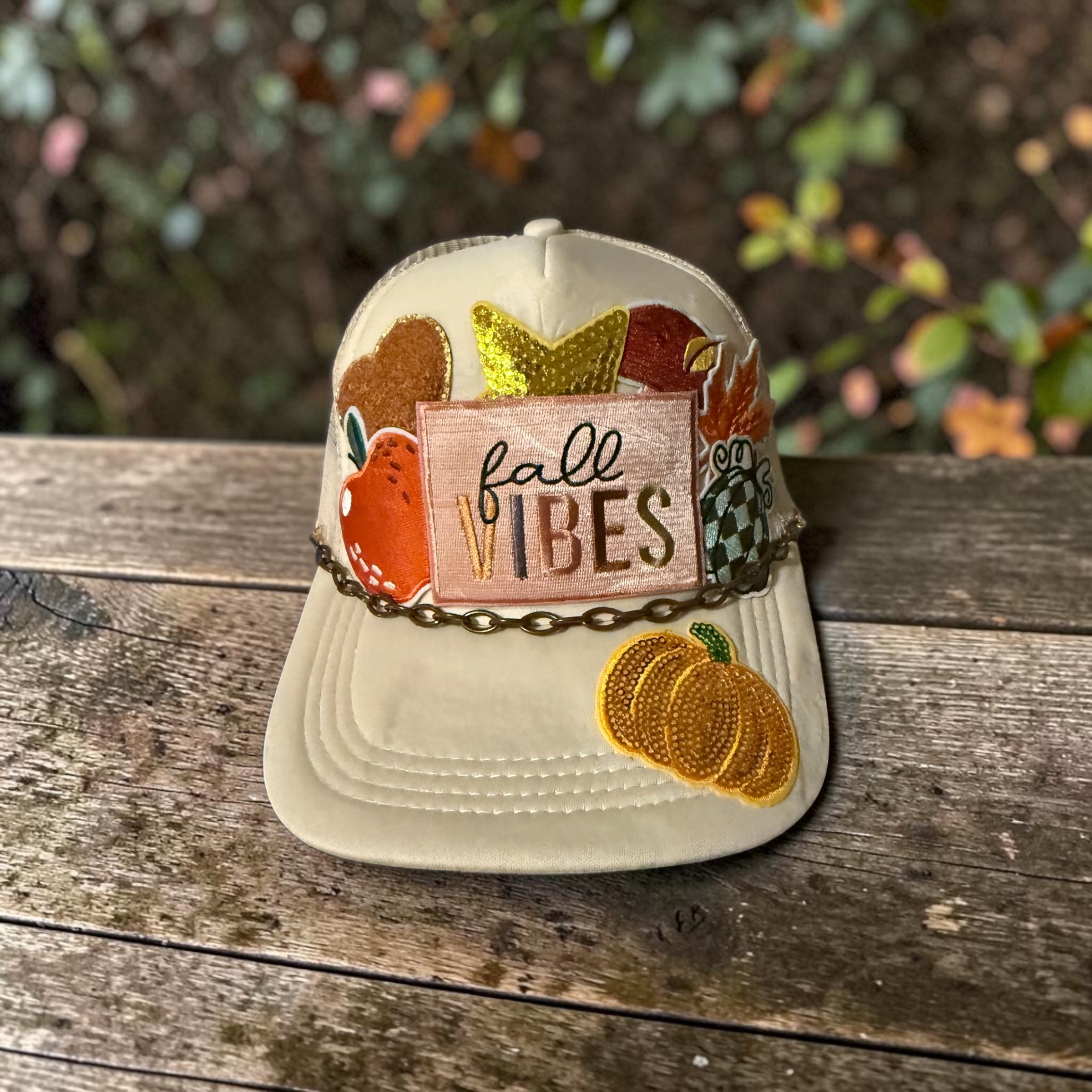 Tan Fall Vibes Trucker Hat