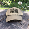 White Trucker Hat with Black God is Good and black chain