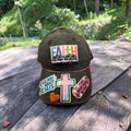 Brown Canvas Hat Faith Can Move Mountains